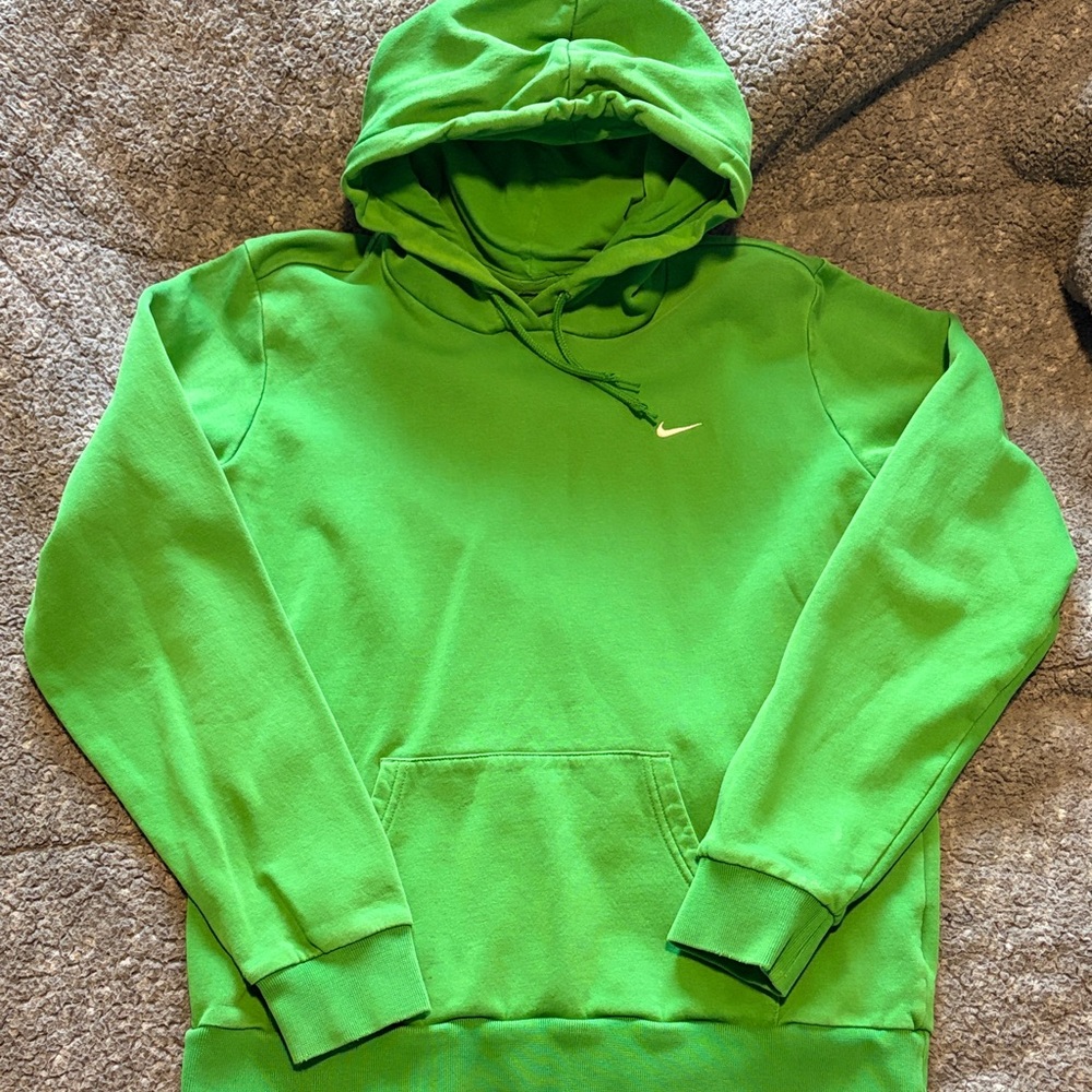 Nike Green Hoodie Sweatshirt with Small White Swoosh